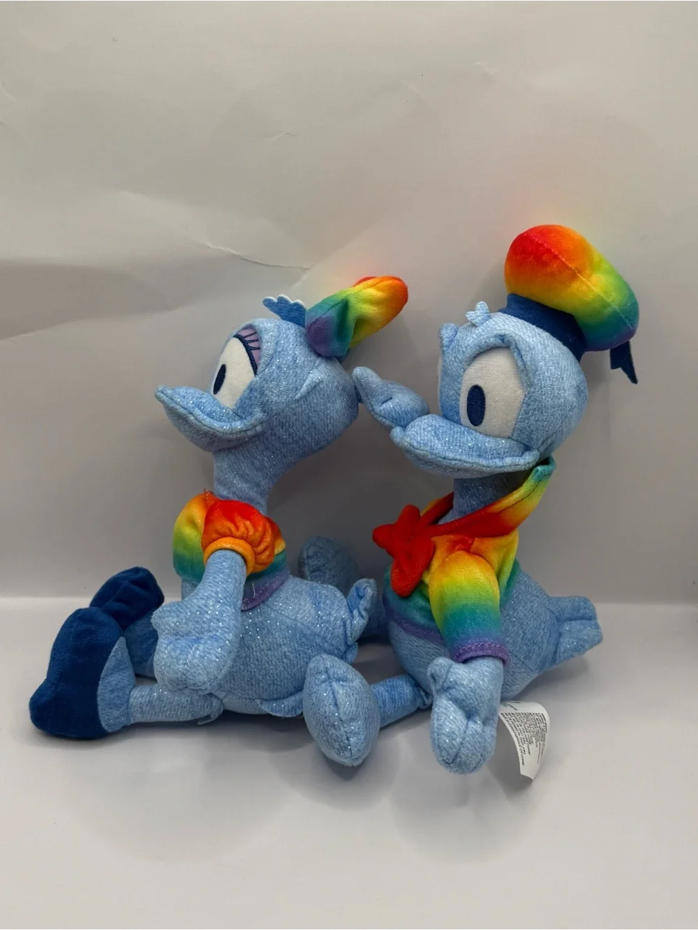 Disney Rainbow Collection Daisy Duck and Donald Duck Pair Plush Stuffed Animal